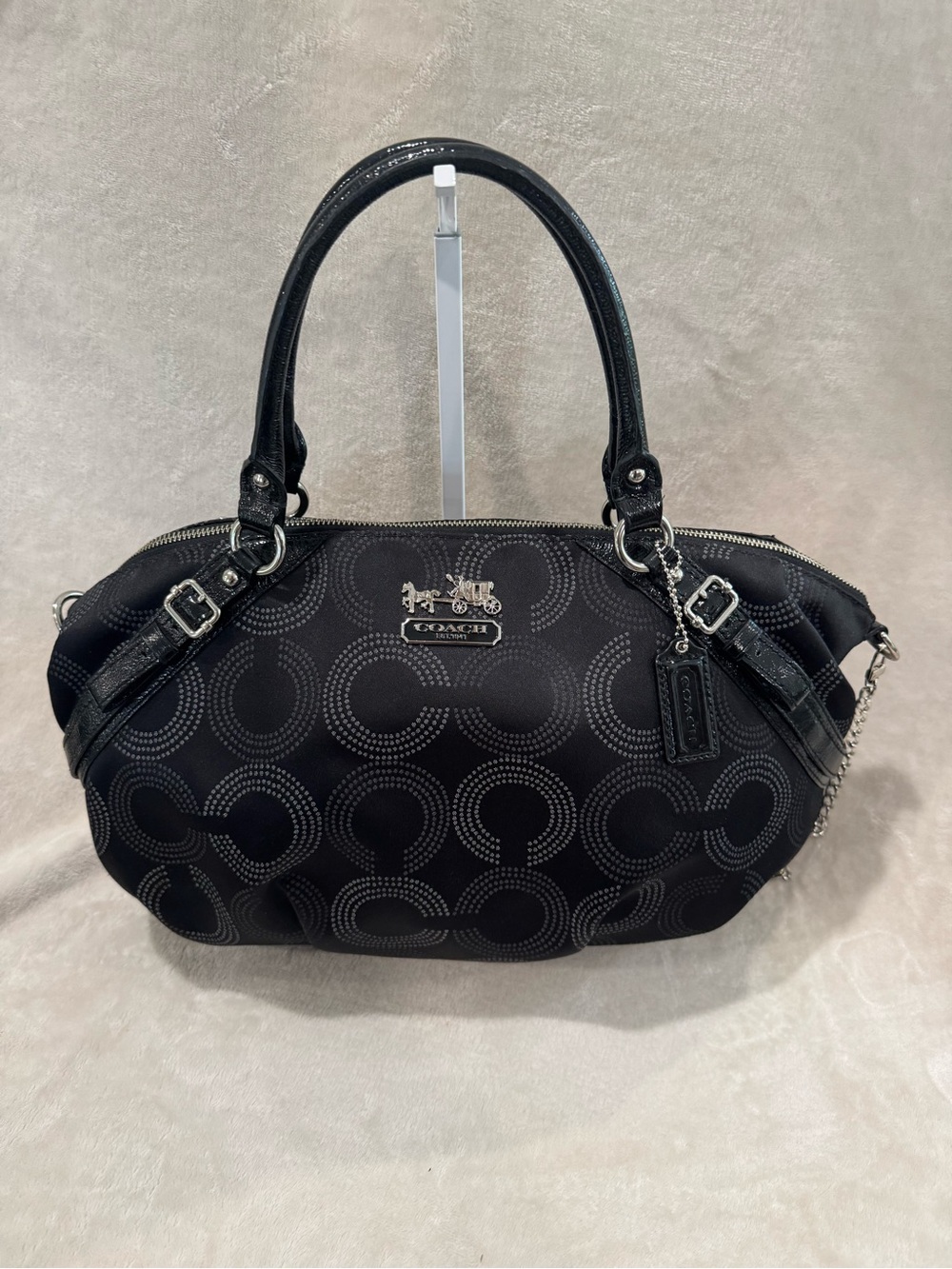 Coach Madison Dotted Op Art Sophia Satchel Bag